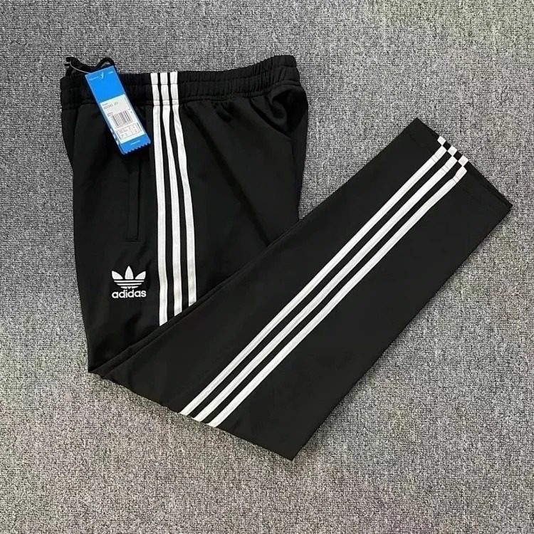 Adidas classic sports clover three-stripes new embroidered sweatpants for men and women casual same style loose flat mouth student trousers streetwear outfit product