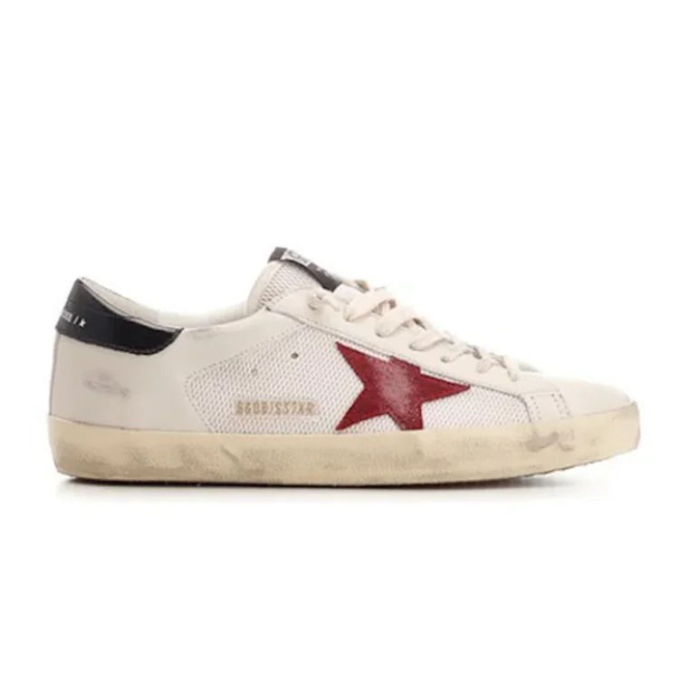 Adidas Golden Goose Super-Star White Red Black Sneakers streetwear outfit product