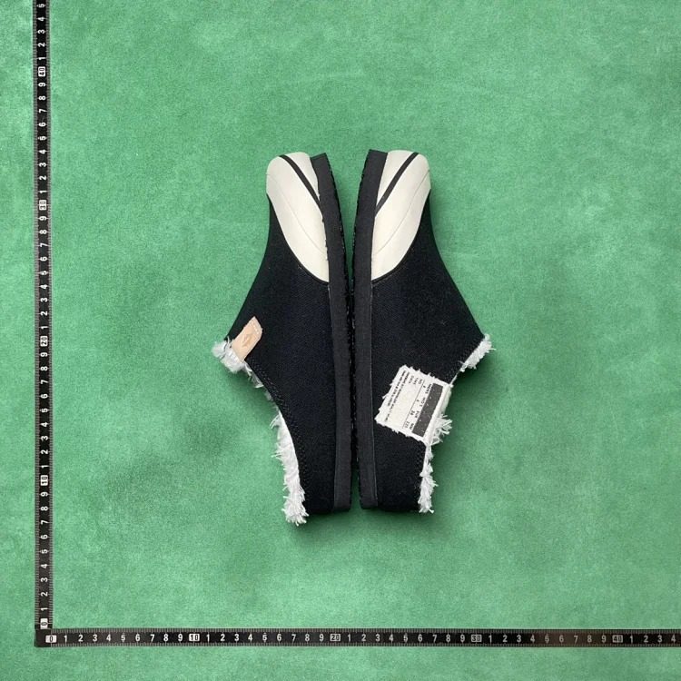 BD1 retro canvas mules, casual and comfortable toe-toe slippers streetwear outfit product