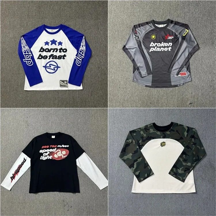 BrÓken plaÓnet born to be fast long sleeve t shirt streetwear outfit product