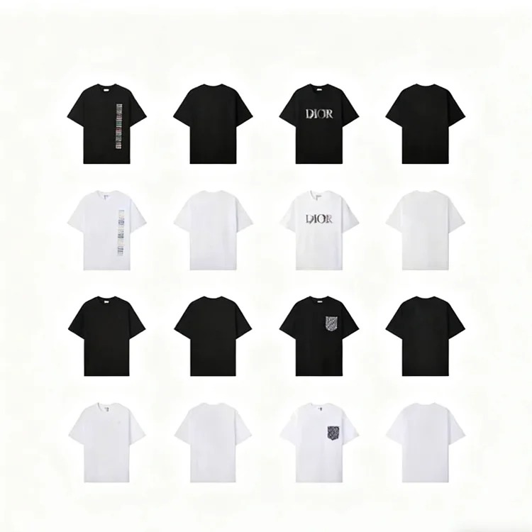CD Crew Neck Loose-fitting Pure Cotton Short-sleeved streetwear outfit product