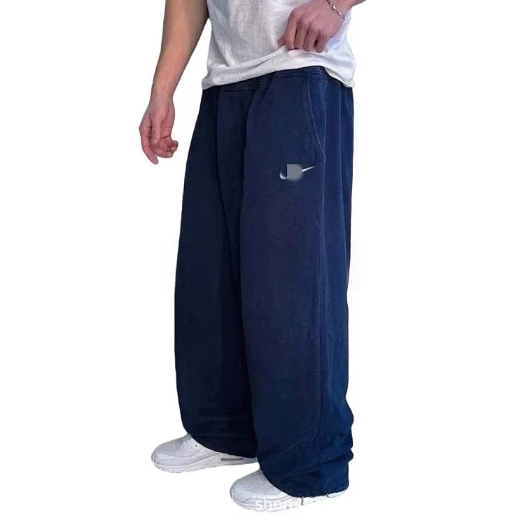 Couple wide-leg casual sweatpants with soft embroidery streetwear outfit product