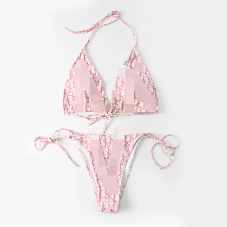 D letter swimsuit women's bikini European and American set streetwear outfit product