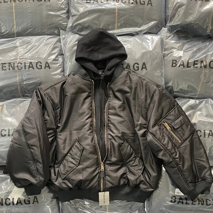 Fake two-piece cotton-padded jack streetwear outfit product