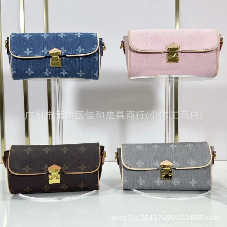Foreign trade cross-border new style 2025 handbags, versatile retro chain bags, popular denim single shoulder crossbody small bags, high-end sense streetwear outfit product