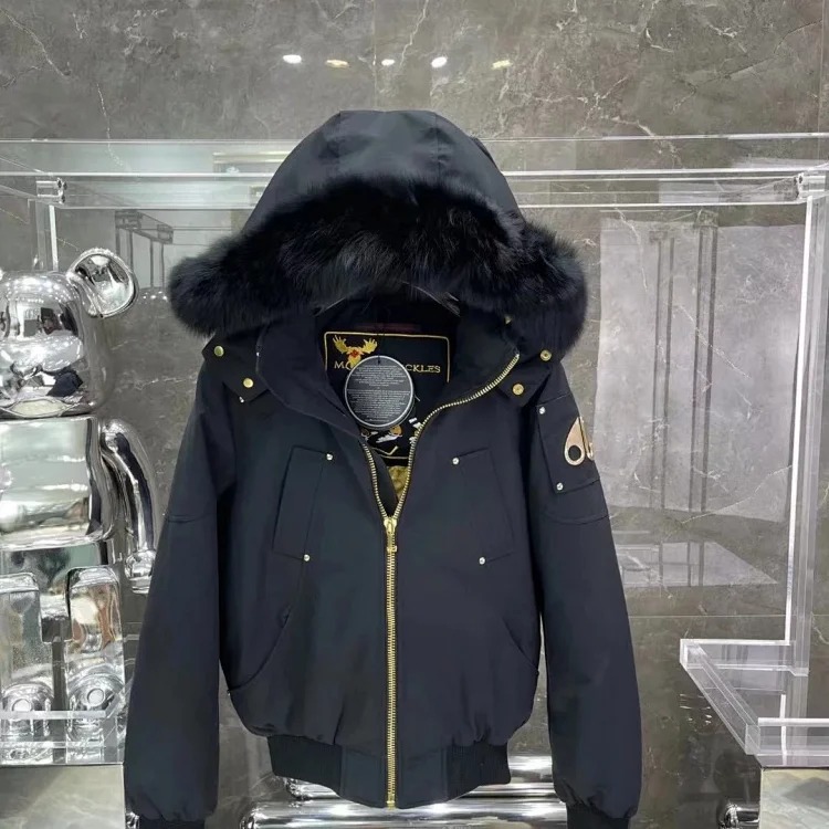 Golden Scissors 02 Men's MOOSEKNUCKLESStag Lake Jacket Down fabric is made of 75d150d cotton nylon waterproof outer layer, gold with chip streetwear outfit product