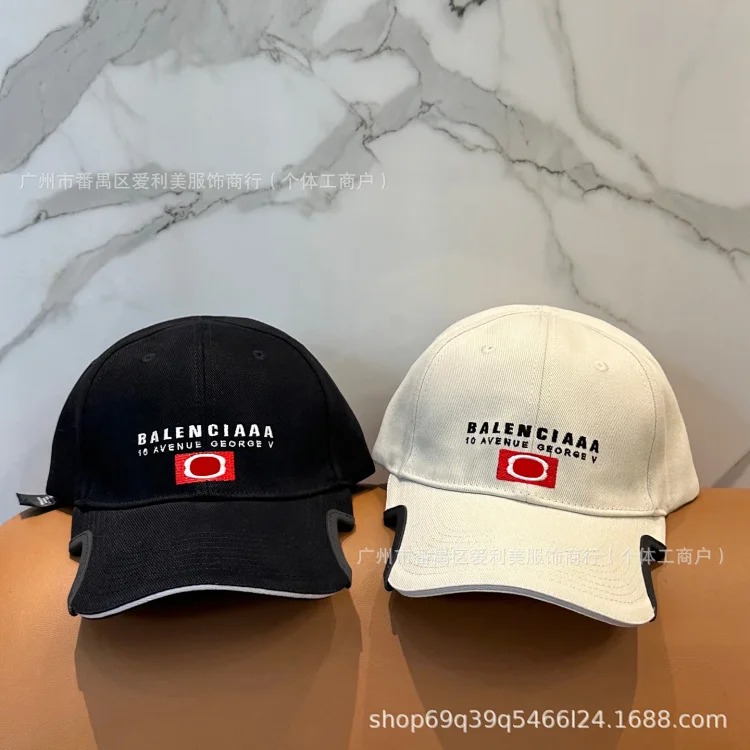 Korean style notch embroidered letters men's peaked cap baseball cap fashion trend casual sunshade solid color couple hat streetwear outfit product