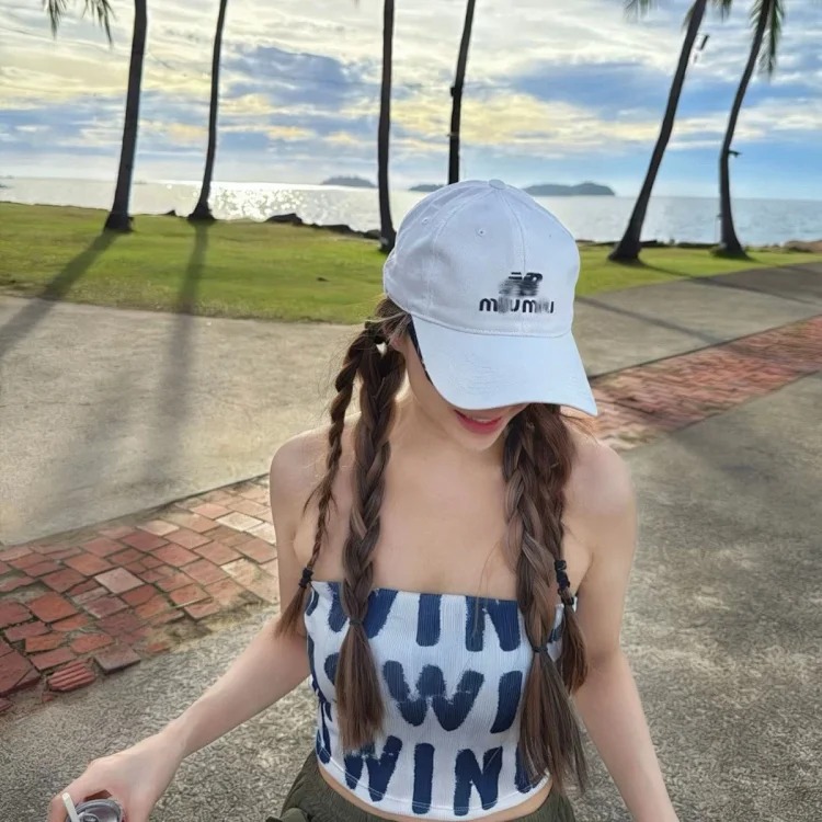 Mumu×New Balece’s new joint denim denim baseball cap for men and women with face-friendly small baseball trendy hat streetwear outfit product