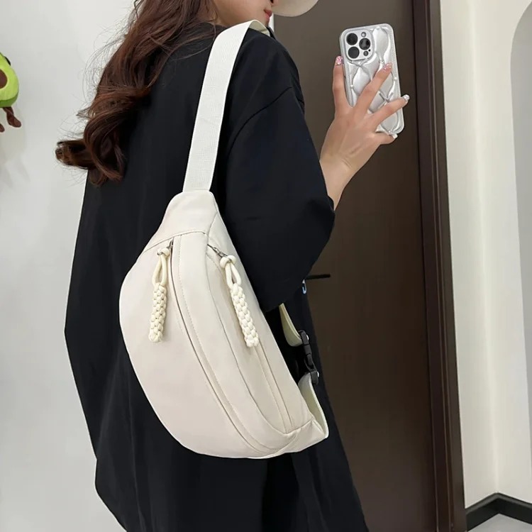 Sports crossbody cycling chest bag for women 2025 new waist bag women's trendy niche shoulder bag men's trendy brand small shoulder bag streetwear outfit product