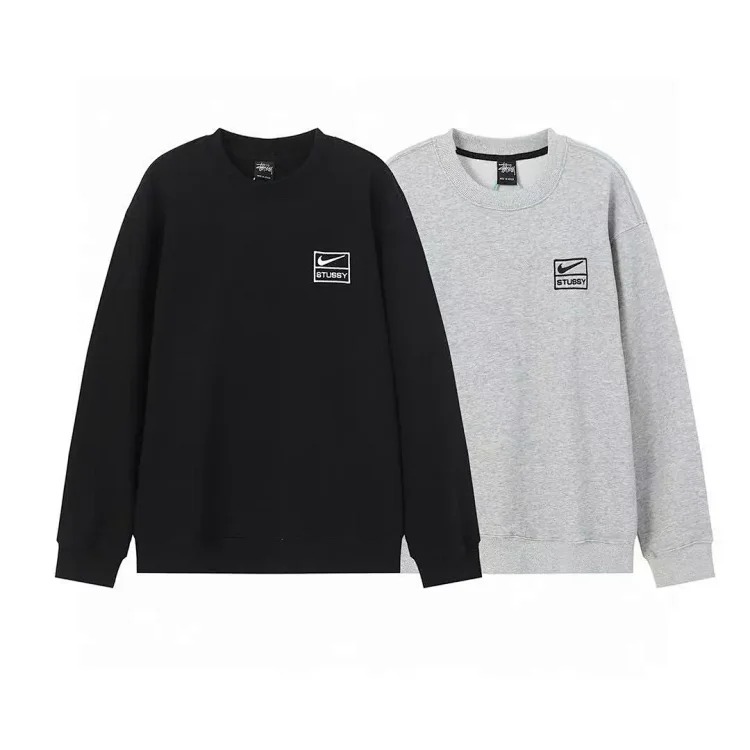 Spot European and American S letter co-branded series embroidery loose simple terry suit streetwear outfit product