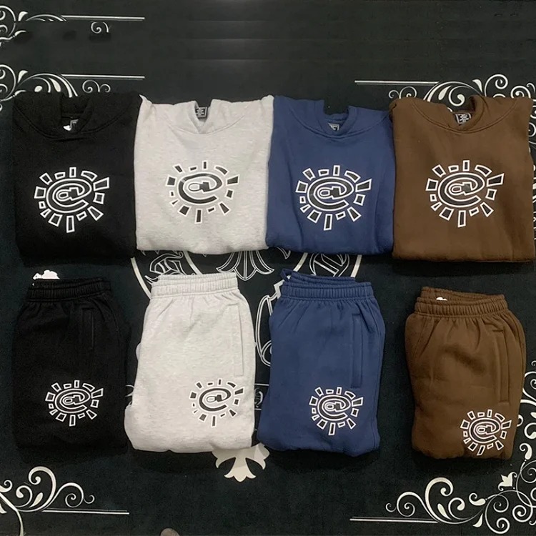 Sun roll plus velvet sweatshirt and sweatpants suit sweatshirt pants sports trousers streetwear outfit product