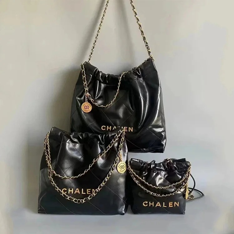 Xiaoxiang Garbage Bag Genuine Leather Tote Bag Diamond Chain Large Capacity Shoulder Commuting Bag-CY streetwear outfit product