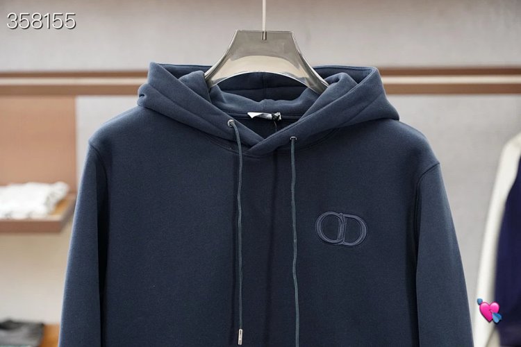 DiorDior classic CD embroidered hooded pure cotton men's fashionable casual hooded sweatshirt | Outfitreps Spreadsheet