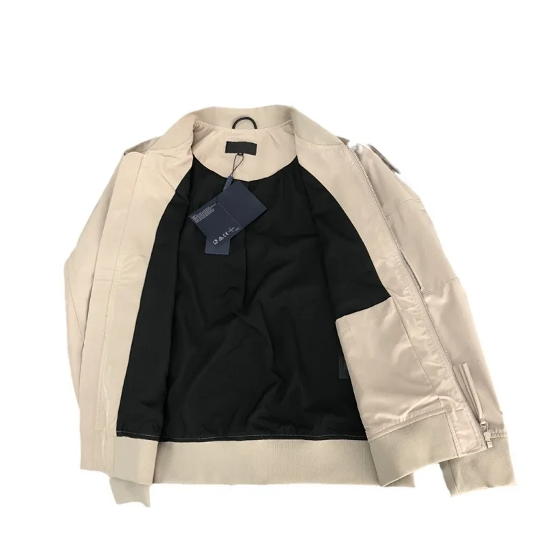 Prada men's jacket baseball collar zipper jacket cardigan solid color men's casual | Outfitreps Spreadsheet