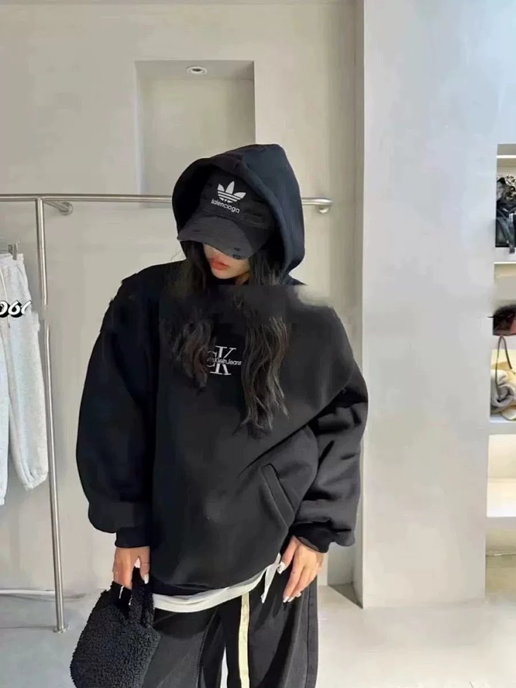 CKHooded hoodie jacket for autumn and winter, unisex, loose and casual, versatile long sleeved t | Outfitreps Spreadsheet