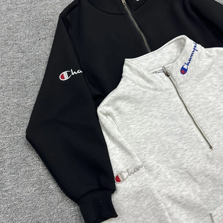 Champion plus velvet hoodie with Kirin arm embroidered logo for both men and women, casual long | Outfitreps Spreadsheet