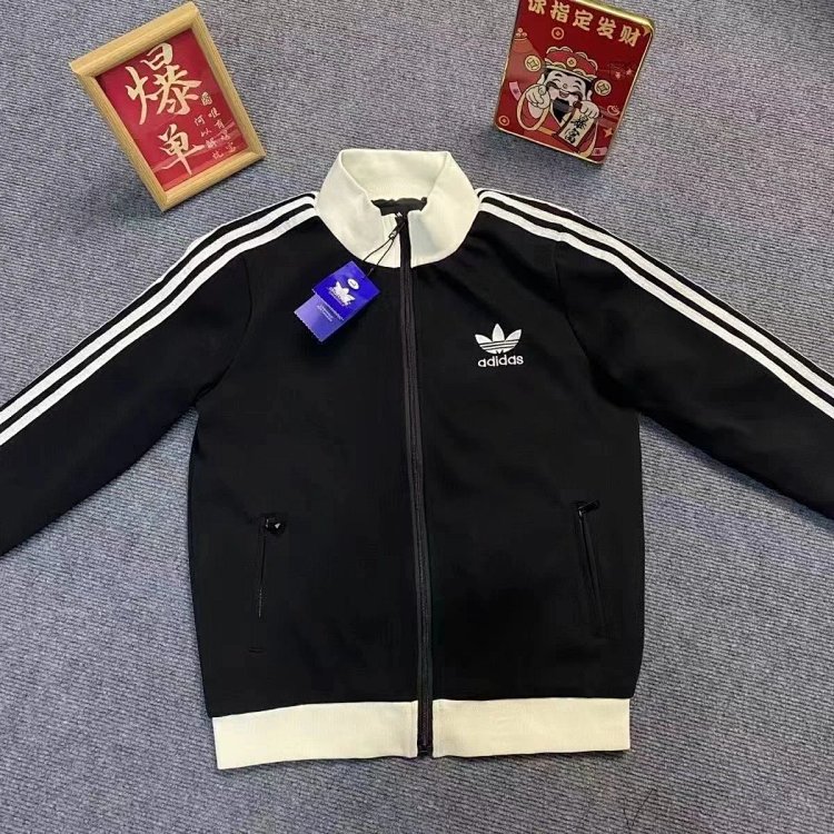 Adidas Clover Jacket Double Zipper Men's and Women's Embroidered Trendy Jacket | Outfitreps Spreadsheet