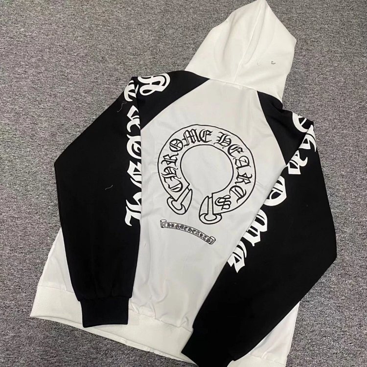 Chrome Hearts light luxury Sanskrit printed spring and autumn cardigan hooded jacket men's trend | Outfitreps Spreadsheet