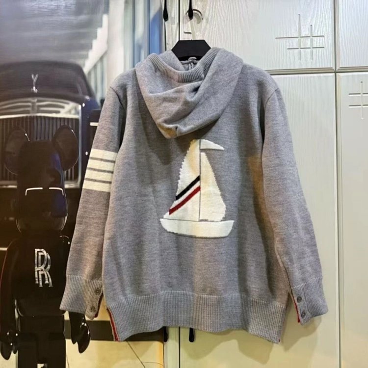 Sailing knitted cardigan sweater jacket with four stripes long sleeved top for both men and wome | Outfitreps Spreadsheet
