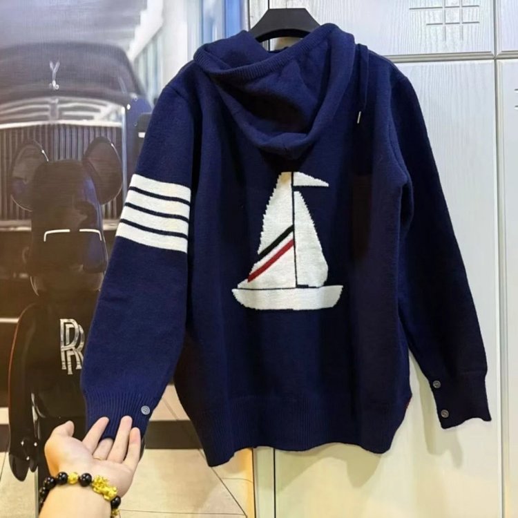 Sailing knitted cardigan sweater jacket with four stripes long sleeved top for both men and wome | Outfitreps Spreadsheet