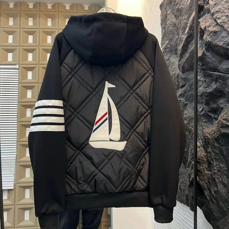 Sailing cardigan jacket, down cotton jacket, sailing four bar top