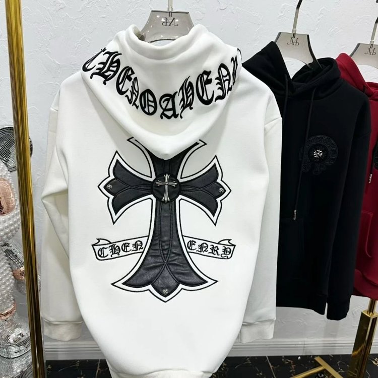 Chrome Hearts hooded sweatshirt, autumn and winter cross long sleeved fleece jacket | Outfitreps Spreadsheet