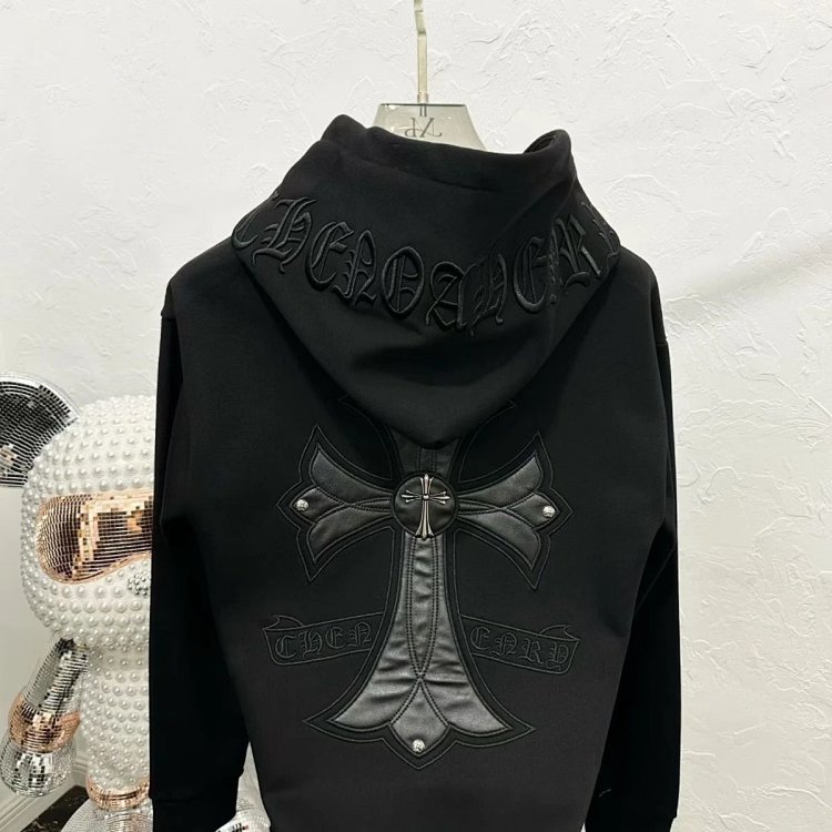 Chrome Hearts hooded sweatshirt, autumn and winter cross long sleeved fleece jacket | Outfitreps Spreadsheet
