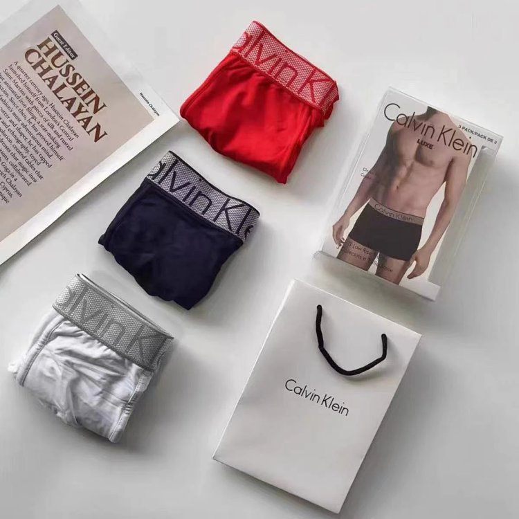 CK Men's Underwear Modal Antibacterial Breathable Traceless Mid Waist Four Corner Pants Gift Box | Outfitreps Spreadsheet