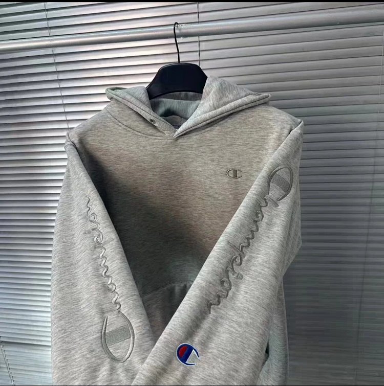 Champion hoodie with embroidered logo on Kirin arm for both men and women, casual long sleeved p | Outfitreps Spreadsheet