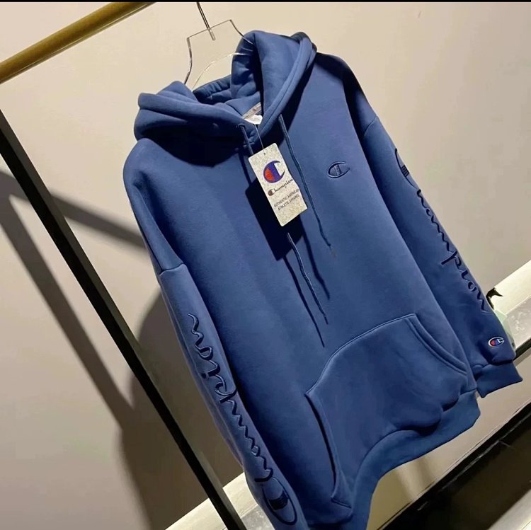 Champion hoodie with embroidered logo on Kirin arm for both men and women, casual long sleeved p | Outfitreps Spreadsheet