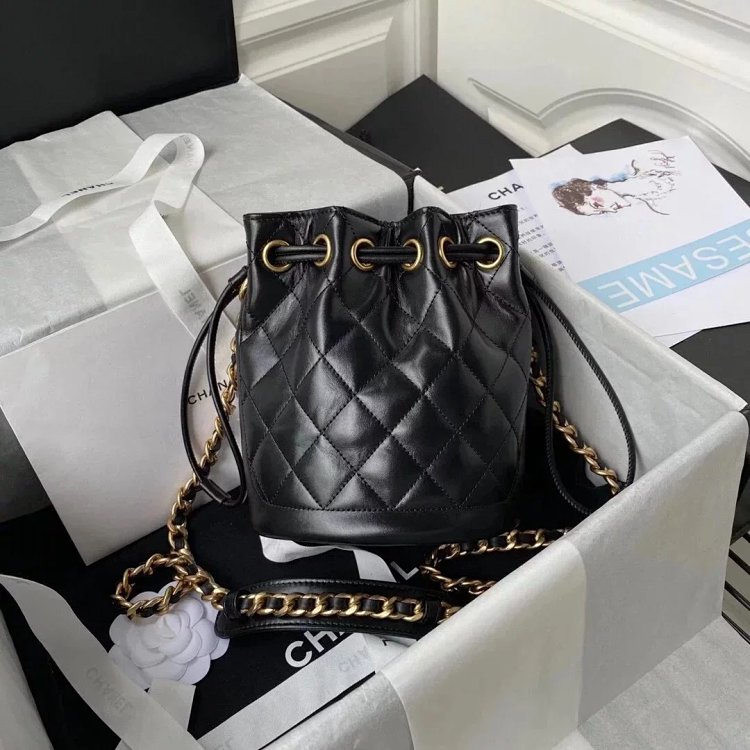 Chanel Retro Smooth Leather Drawstring Bucket Bag AS2716 Cross Carrying Women's Bag AS2716 Chane | Outfitreps Spreadsheet