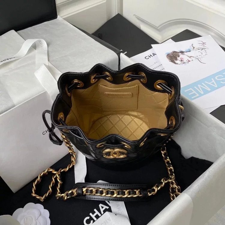 Chanel Retro Smooth Leather Drawstring Bucket Bag AS2716 Cross Carrying Women's Bag AS2716 Chane | Outfitreps Spreadsheet