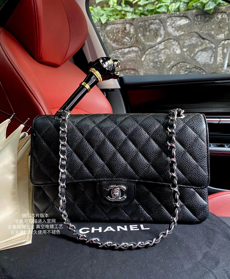Chanel genuine leather women's bag with diamond grid chain shoulder crossbody bag