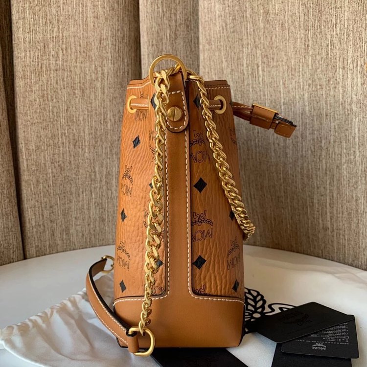 MCM Mini Drawstring Bucket Bag Imported Original Single Handbag Shoulder Bag Crossbody Bag | Outfitreps Spreadsheet