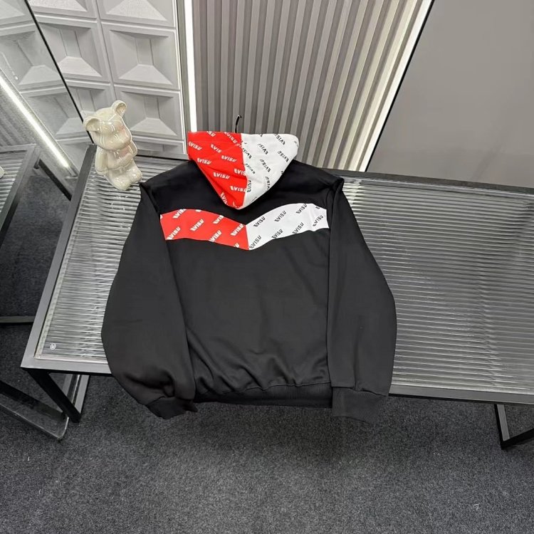 EVISU hooded red and white hoodie | Outfitreps Spreadsheet