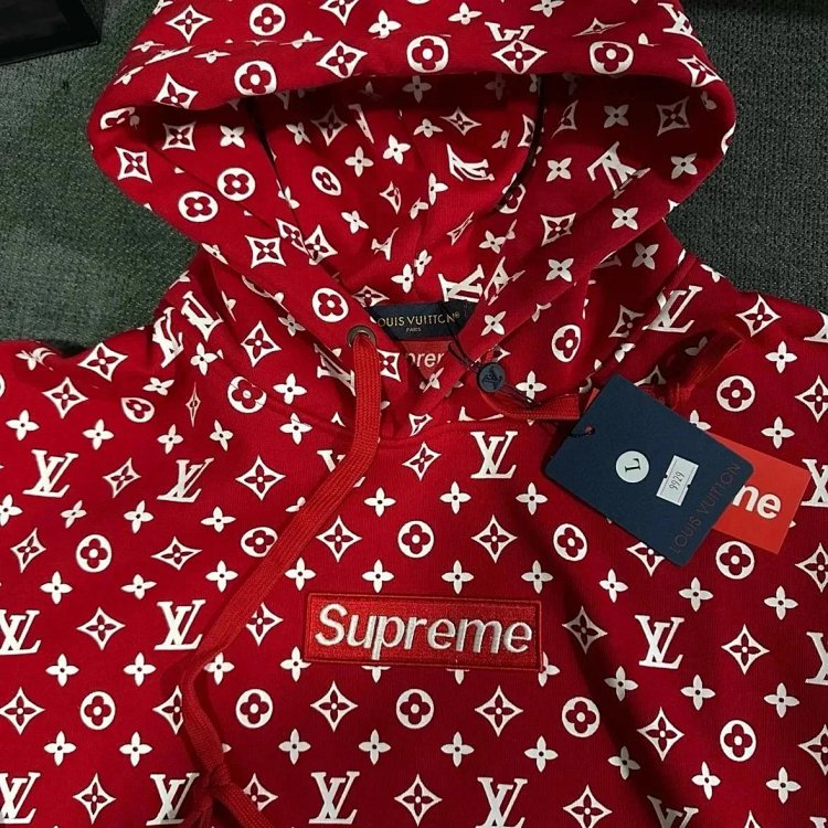 Supreme Co branded Full Print Red Hoodie | Outfitreps Spreadsheet