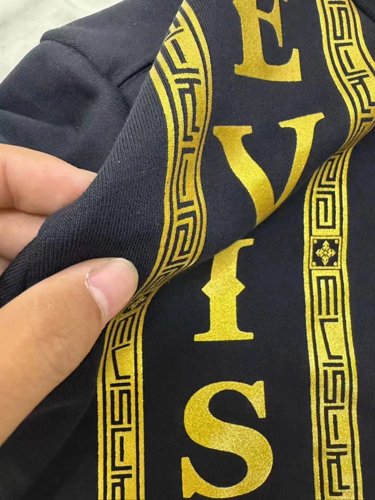 EVISU Black gold hooded heavyweight hoodie | Outfitreps Spreadsheet