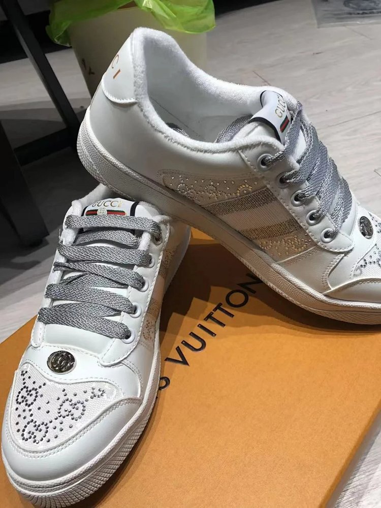 GUCCI dirty shoes, white rhinestone style fashionable board shoes | Outfitreps Spreadsheet