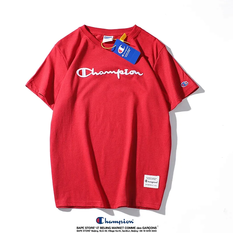 Champion Simple 3D Embroidered Cotton Short sleeved T-shirt | Outfitreps Spreadsheet