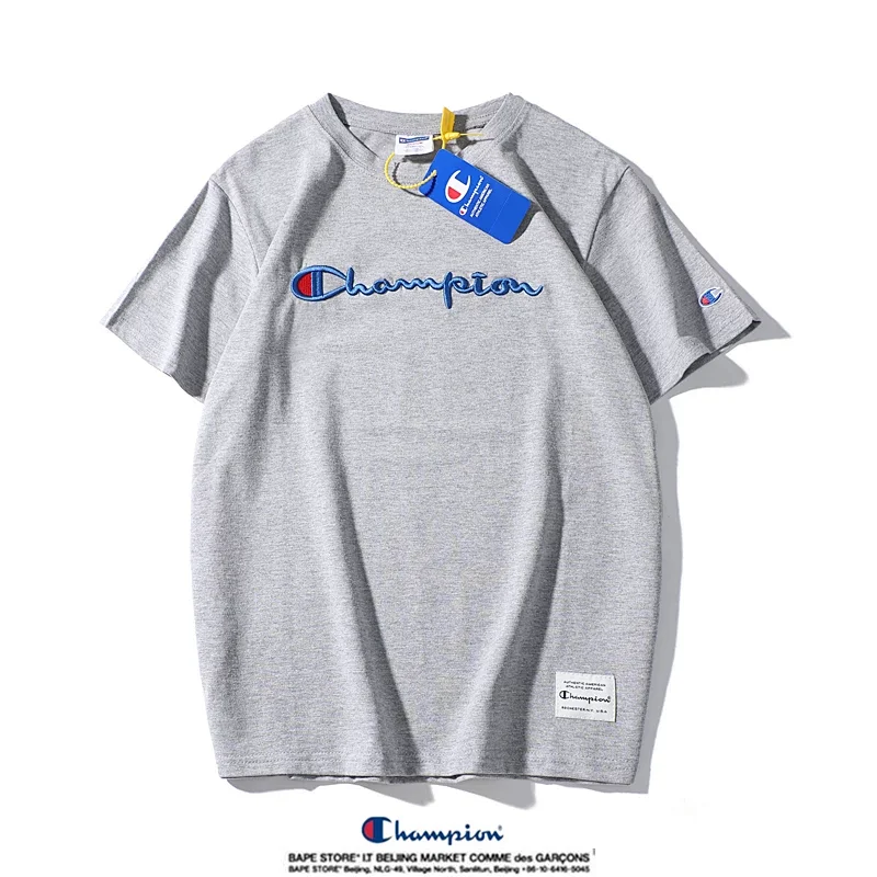 Champion Simple 3D Embroidered Cotton Short sleeved T-shirt | Outfitreps Spreadsheet