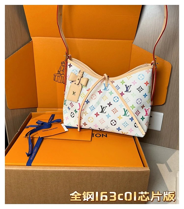 Louis Vuitton white tri colored CarryAll handbag | Outfitreps Spreadsheet