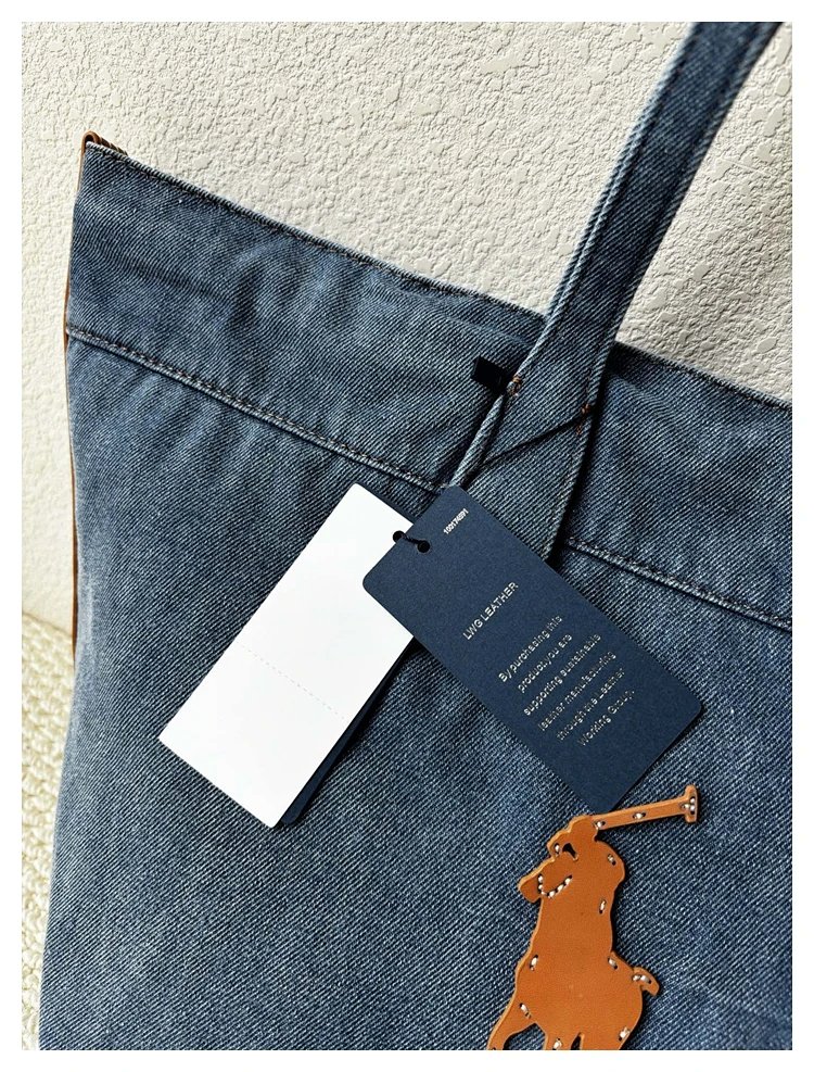 Ralph Lauren Washed denim blue tote bag | Outfitreps Spreadsheet