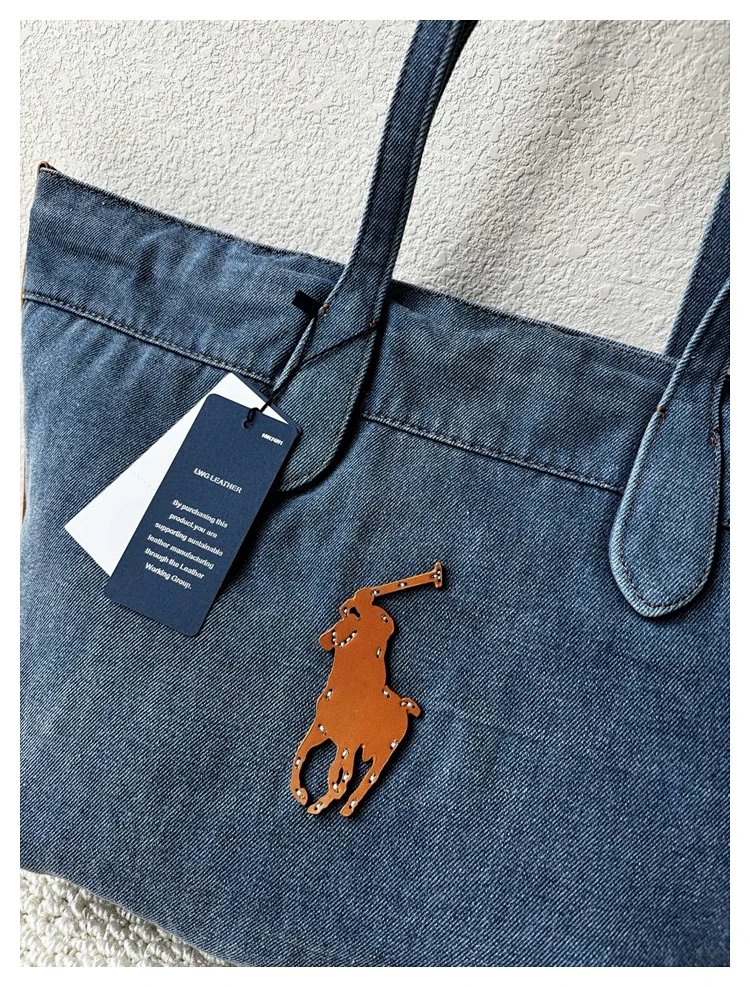Ralph Lauren Washed denim blue tote bag | Outfitreps Spreadsheet