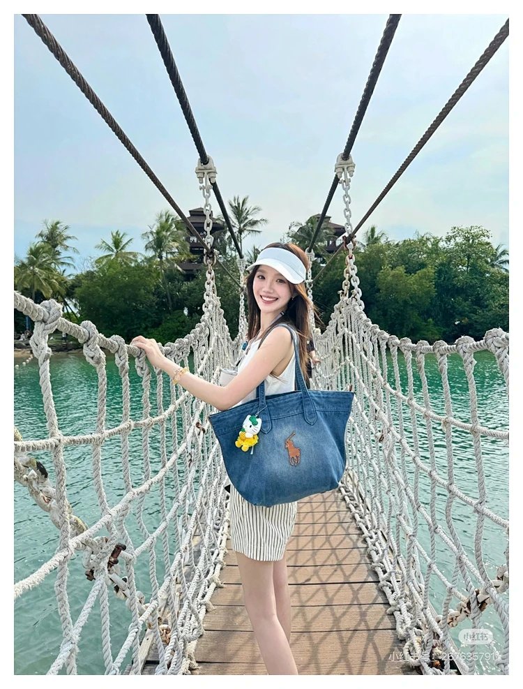 Ralph Lauren Washed denim blue tote bag | Outfitreps Spreadsheet