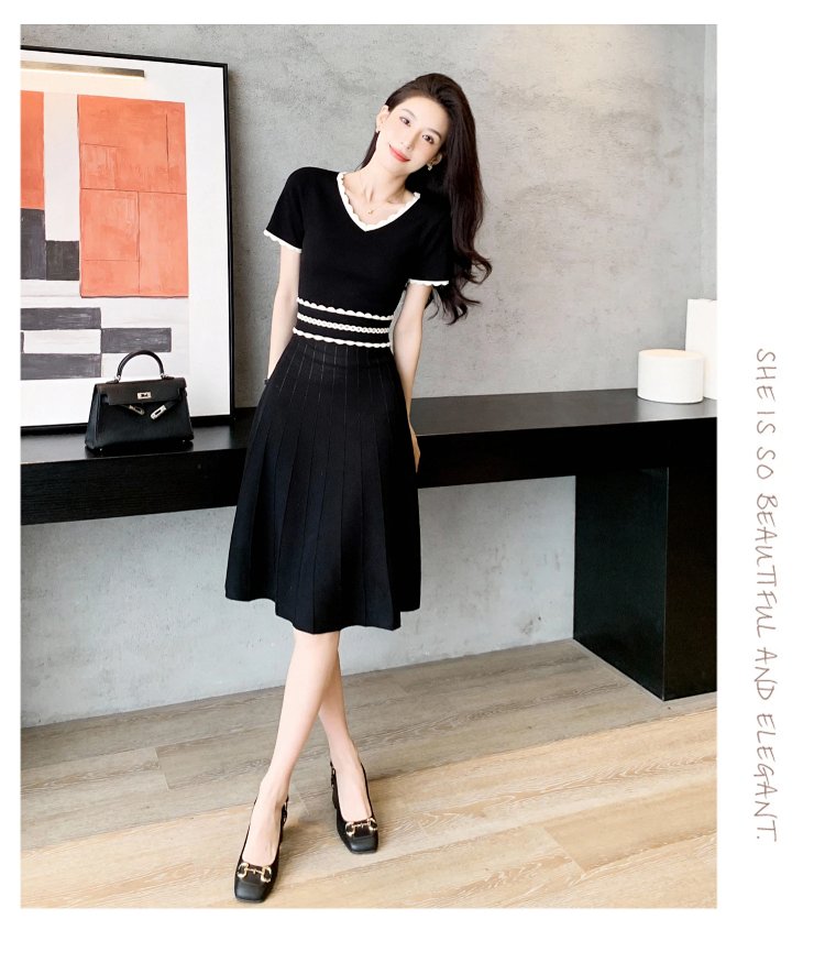 skirt Summer new French Hepburn style small black dress