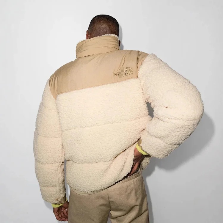 Beijia splicing thickened stand collar sherpa thickened fashionable warm