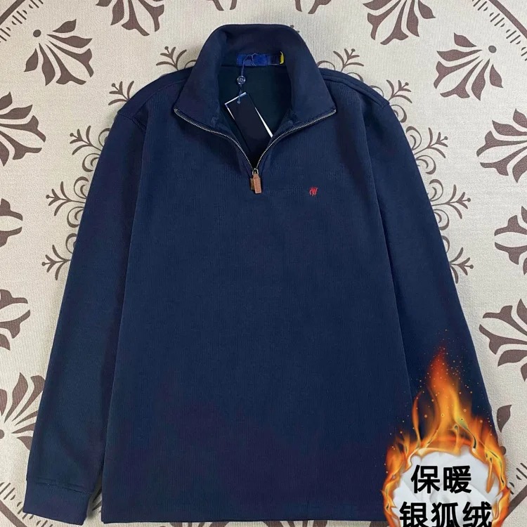 Ralph Lauren Pony logo half-zip lapel loose sweatshirt for women long-sleeved sweatshirt for men polo