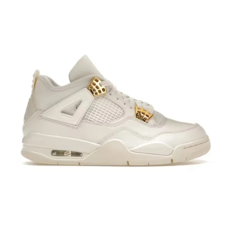 4 Retro Metallic Gold Casual sneakers
