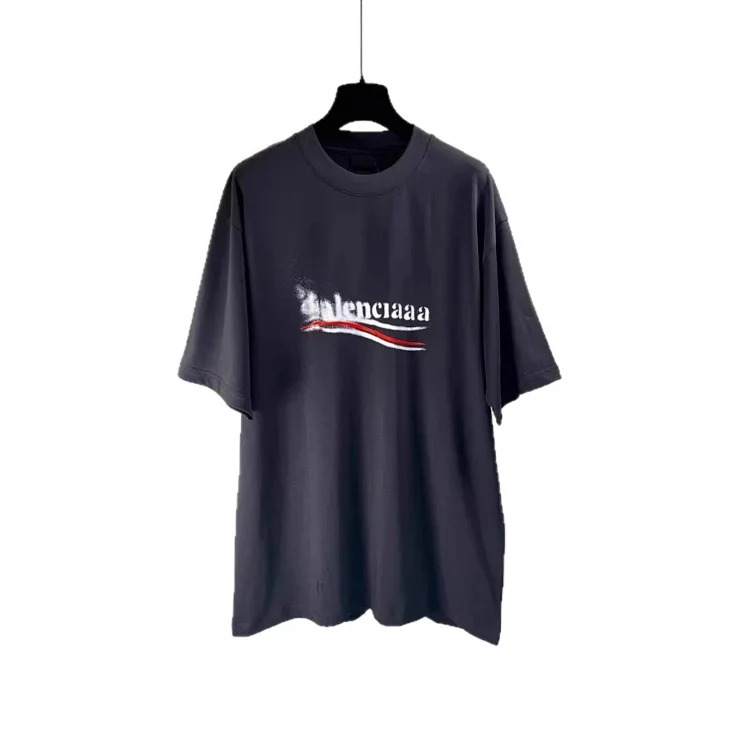 B classic Coke letter blur printed loose men's and women's short-sleeved T-shirt