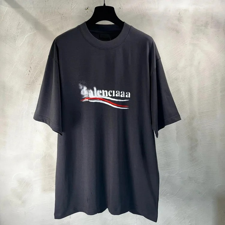 B classic Coke letter blur printed loose men's and women's short-sleeved T-shirt